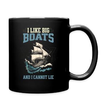 J’aime les grands bateaux et je ne peux pas mentir – voilier - Mug uni - noir - Droite