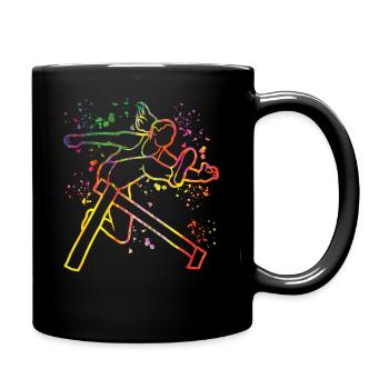 Course de haies Course d’obstacles Courses de haies pour enfants - Mug uni - noir - Droite