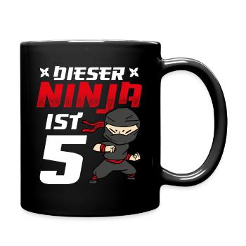Cette Ninja’s 5 Birthday Ninja Belt Naissance - Mug uni - noir - Droite