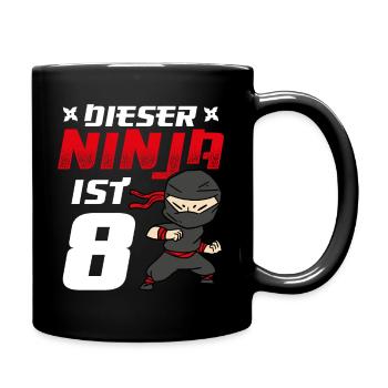 Cette Ninja’s 8 Birthday Ninja Belt Naissance - Mug uni - noir - Droite