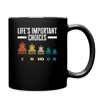 Important Decisions In Life For - Full Colour Mug - black - Right
