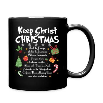 Christmas Keep Christ In Christmas - Full Colour Mug - black - Right