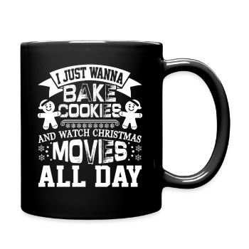 Baker Bake Cookies And Watch Christmas Movies - Full Colour Mug - black - Right