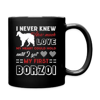I Love My First Borzoi - Full Colour Mug - black - Right