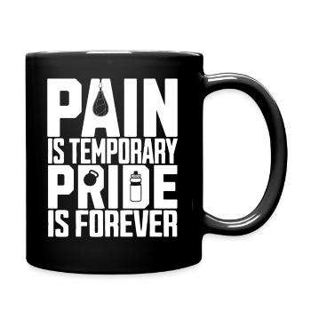 La douleur est temporaire L’orgueil est pour toujours Gym - Mug uni - noir - Droite