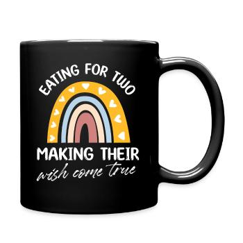 eating for two making their wish come true Design - Full Colour Mug - black - Right