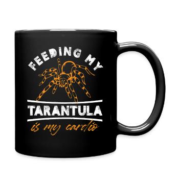 feeding my tarantula is my cardio Design - Full Colour Mug - black - Right