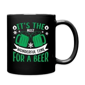 Christmas Wonderful Time For A Beer - Full Colour Mug - black - Right