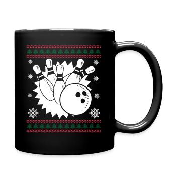 Funny Bowling Christmas Gifts - Full Colour Mug - black - Right