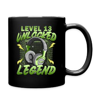 13. Geburtstag Gamer 13 Jahre - Tasse einfarbig - Schwarz - Rechts