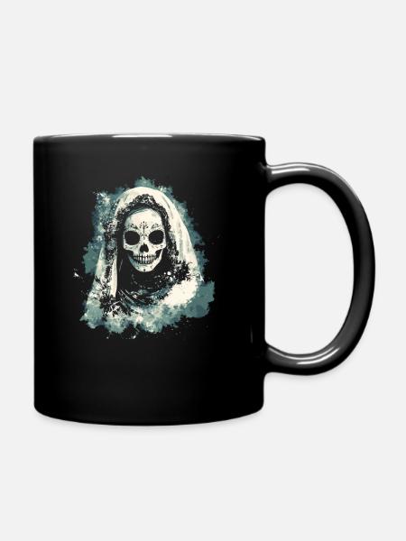 Tag der Toten La Catrina Totenkopf Design - Tasse einfarbig - Schwarz