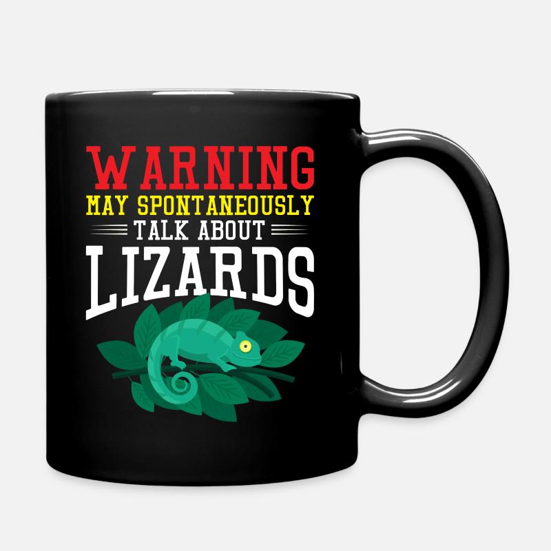 Warning spontaneously talk about lizards Design - Tasse einfarbig - Schwarz