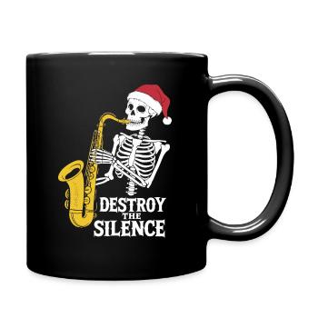 Saxophone squelette Destroy the Silence Musique - Mug uni - noir - Droite