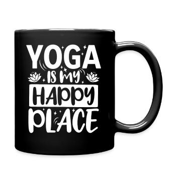 Le yoga est mon lieu de bonheur Méditation - Mug uni - noir - Droite