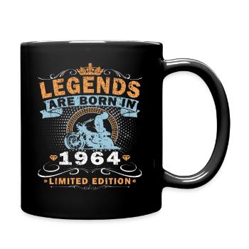 Motorcycle Vintage Retro Men's T-Shirt 1964 - Full Colour Mug - black - Right