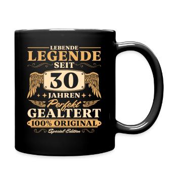 30 Jahre alt Perfekt Gealtert 30 Geburtstag - Tasse einfarbig - Schwarz - Rechts