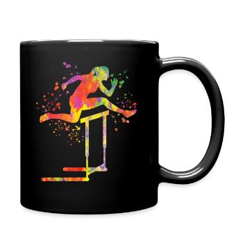 Course de haies Course d’obstacles Courses de haies pour enfants - Mug uni - noir - Droite