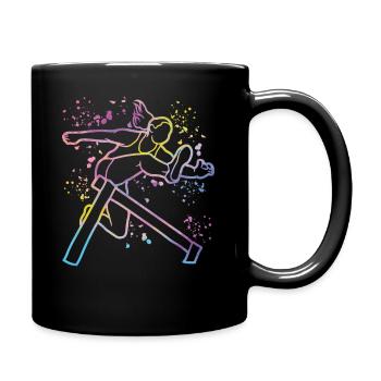 Course de haies Course d’obstacles Courses de haies pour enfants - Mug uni - noir - Droite