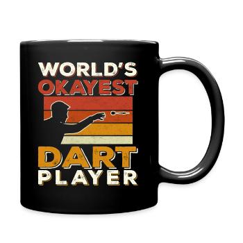 Dart Spieler Dart Sprüche Darts König Dart - Tasse einfarbig - Schwarz - Rechts