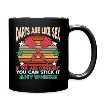 Dicton de fléchettes - Mug uni - noir - Droite