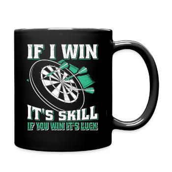 Drôle de fléchettes disant jeu de fléchettes cadeau - Mug uni - noir - Droite