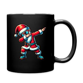 Santa Claus Nikolaus Dabbing Santa Weihnachten - Tasse einfarbig - Schwarz - Rechts