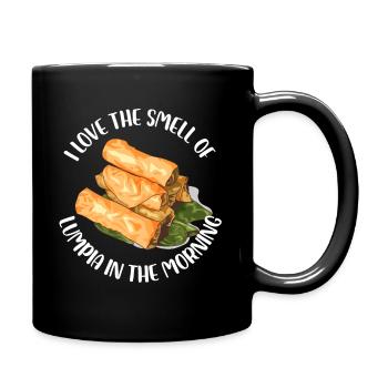 I love the smell of lumpia in the morning Design - Tasse einfarbig - Schwarz - Rechts