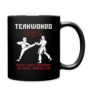 Taekwondo Martial Arts Saying Funny - Full Colour Mug - black - Right