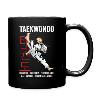 Taekwondo Girl Tae Kwon Do Martial Arts Gift - Full Colour Mug - black - Right