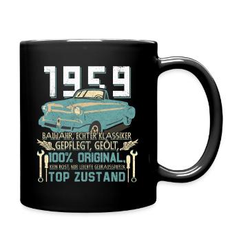 Vintage car built in 1959 Born Vintage Birthday - Full Colour Mug - black - Right