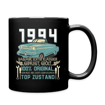 Oldtimer Baujahr 1994 Jahrgang Geburtstag Geschenk - Tasse einfarbig - Schwarz - Rechts