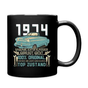 Vintage Car Year 1974 Vintage Birthday Gift - Full Colour Mug - black - Right