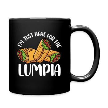Je suis juste ici pour le lumpia Design - Mug uni - noir - Droite