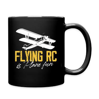 flying rc is plane fun Design for a rc plane - Tasse einfarbig - Schwarz - Rechts