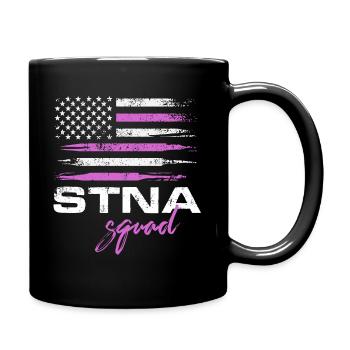 stna squad american flag Design for a nursing - Full Colour Mug - black - Right