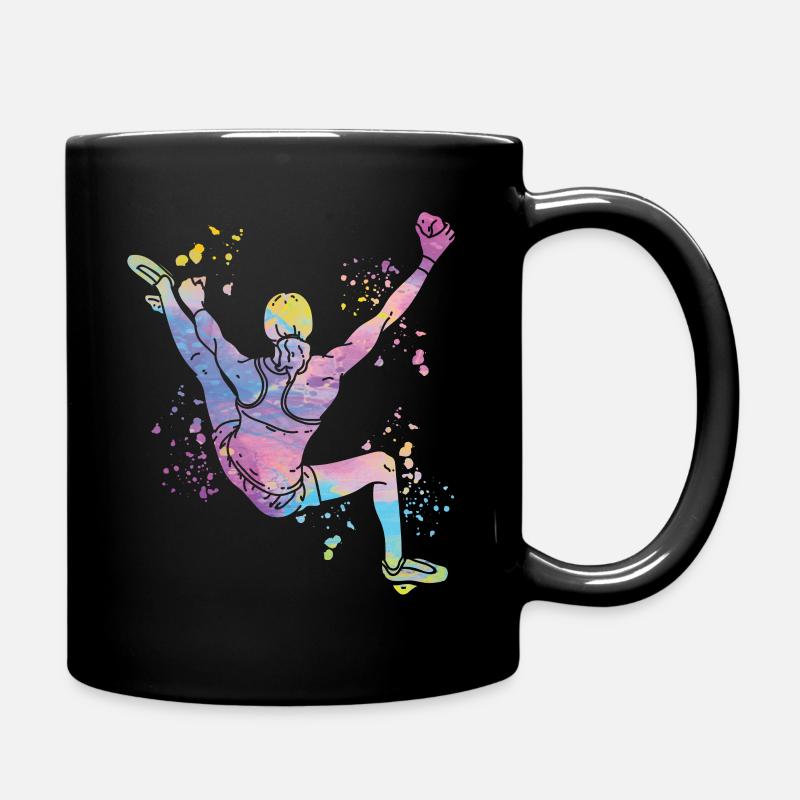 Boulderer Colorsplash Boulder Bouldern - Tasse einfarbig - Schwarz