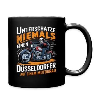 Never underestimate a Dusseldorf resident on a - Full Colour Mug - black - Right