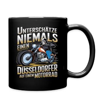 Never underestimate a Dusseldorf resident on a - Full Colour Mug - black - Right