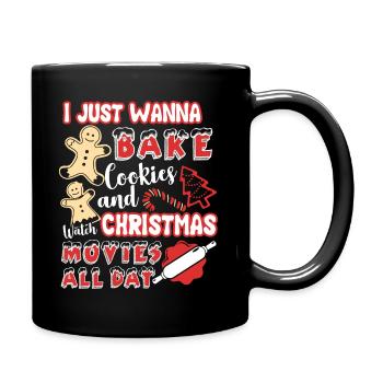 Christmas Bake Cookies And Watch Christmas - Full Colour Mug - black - Right