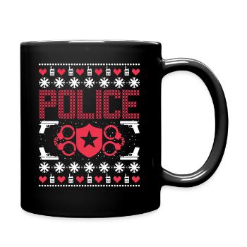 Funny Police Christmas Gifts - Full Colour Mug - black - Right