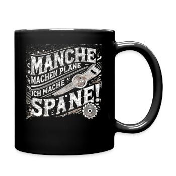Some make plans, I make chips - Full Colour Mug - black - Right