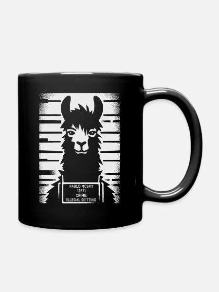 Photo d'identité de lama - Mug uni - noir