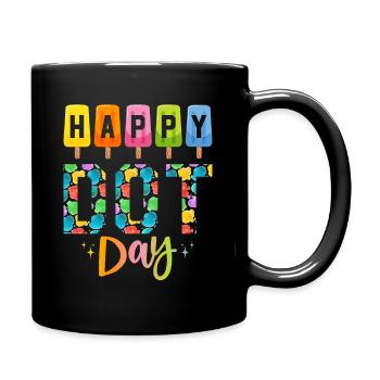Journée internationale des points colorés - Mug uni - noir - Droite
