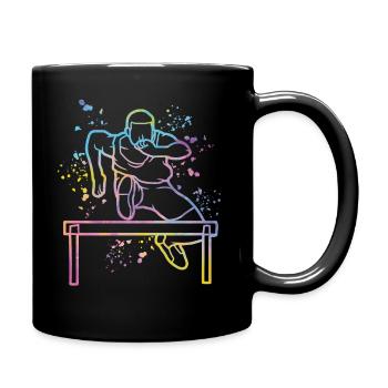 Course de haies Course d’obstacles Courses de haies pour enfants - Mug uni - noir - Droite
