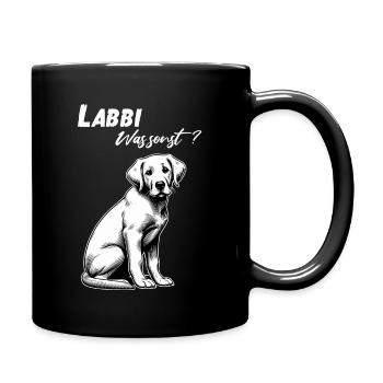 Hund Labrador Retriever Labbi Was sonst Gassi - Tasse einfarbig - Schwarz - Rechts