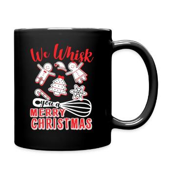 Christmas Baker We Whisk You A Merry Christmas - Full Colour Mug - black - Right