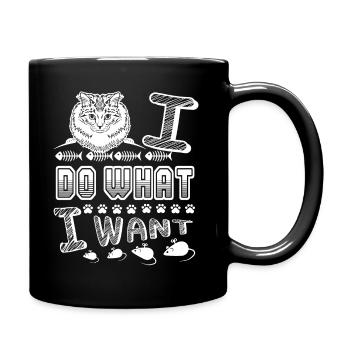 Siberian Cat Siberian Cat I Do What I Want - Full Colour Mug - black - Right