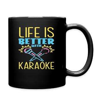 La vie est meilleure avec le karaoké - Mug uni - noir - Droite