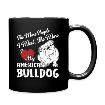 I Love My American Bulldog - Full Colour Mug - black - Right