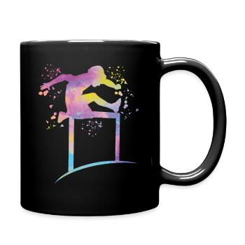 Course de haies Course d’obstacles Courses de haies pour enfants - Mug uni - noir - Droite